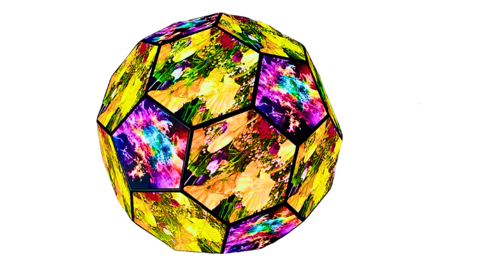 Football made of Hexagon LED Screen